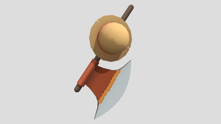 Luffy Hat & Axe Elbaf 3D Model