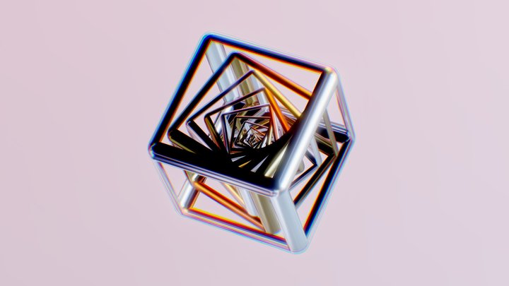 Cube Cascade 3D Model