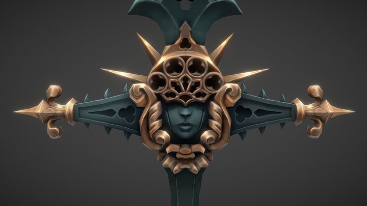 Gothic sword 2 3D Model