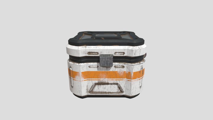 Small Sci-Fi Crate 3D Model