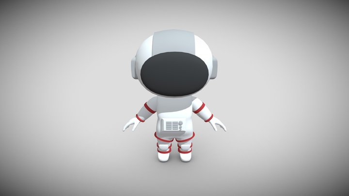 Cute Astronaut 3D Model