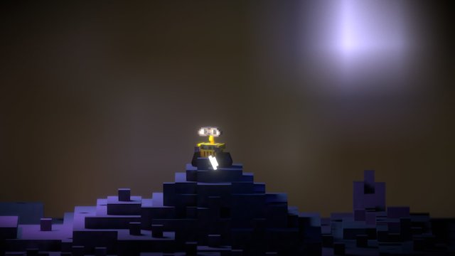 Wall E Voxel Baked Test 3D Model