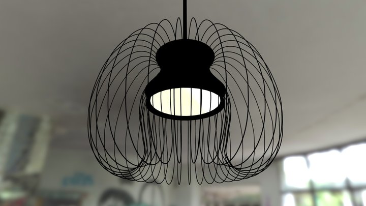 Lámpara de alambre lobular Khallfront de IKEA 3D Model