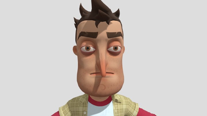 Hello Neighbor 1 act 3 Nick Roth Rigged blender 3D Model