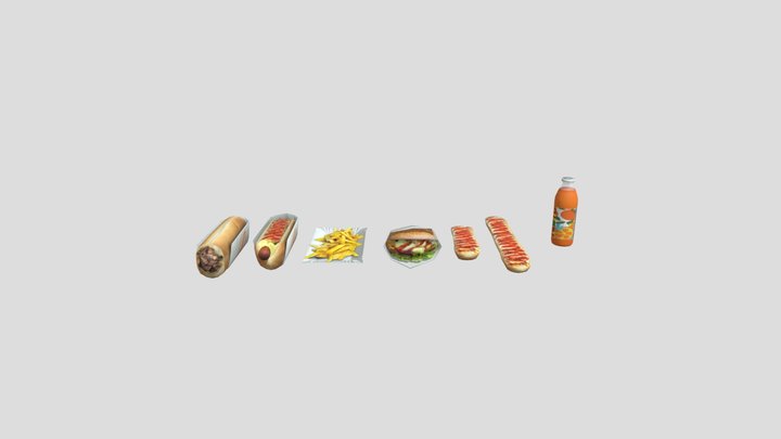 Polish Street Food Pack 3D Model