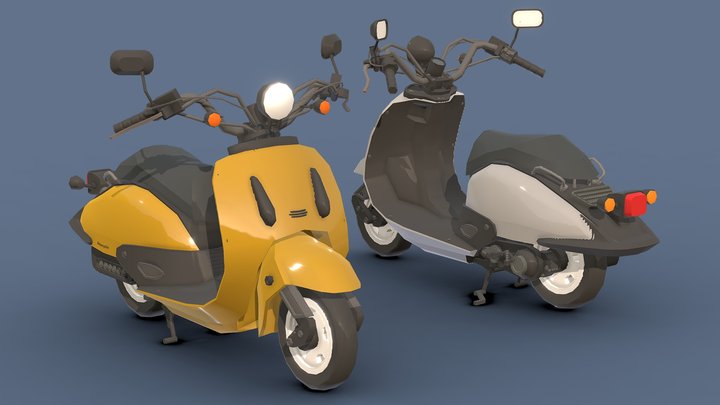 Low- Poly Motorcycle # 4 3D Model