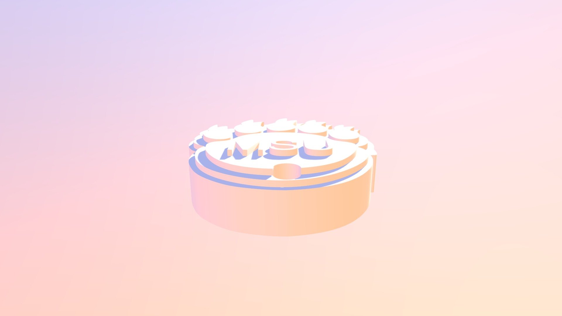 MSU Bear Paw Keychain (Complex) Extrude UP