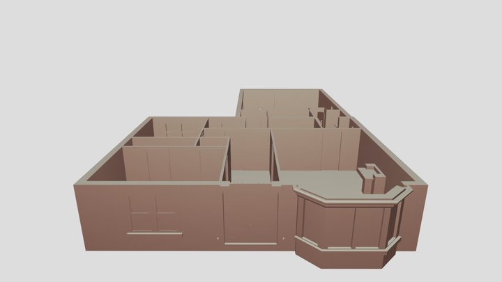 Project01-3D View- Ground Floor 3D Model