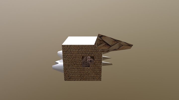 Polygon Würfel Rattan.c4d 3D Model