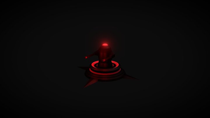 Futuristic Laser Turret 3D Model