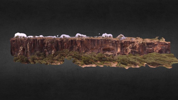 Cueva de Las Monas (vista exterior) 3D Model