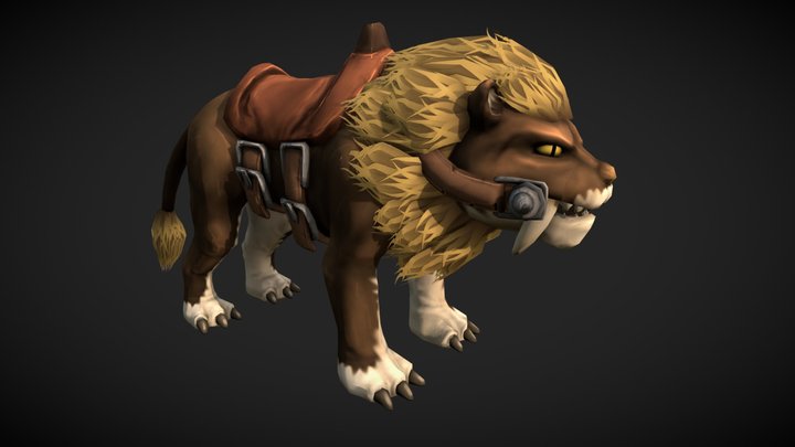 Saber Cat, RPG Mount 3D Model