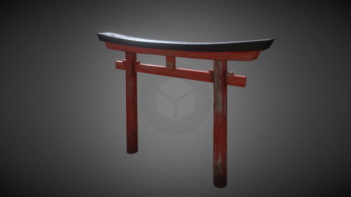 Japanese Tori Gate 3D Model