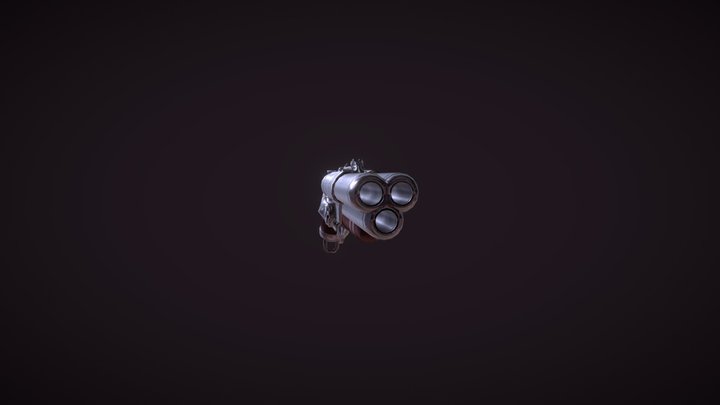 Jolly Shotgun Low Poly (Design by tsabszy) 3D Model