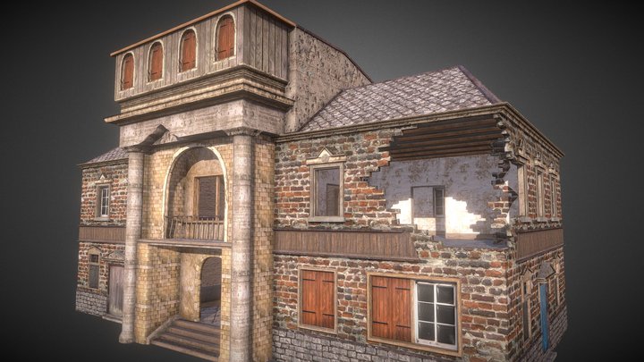 Russian Style Building 3D Model