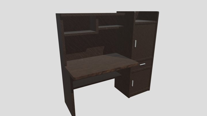 Table with cabinet 3D Model