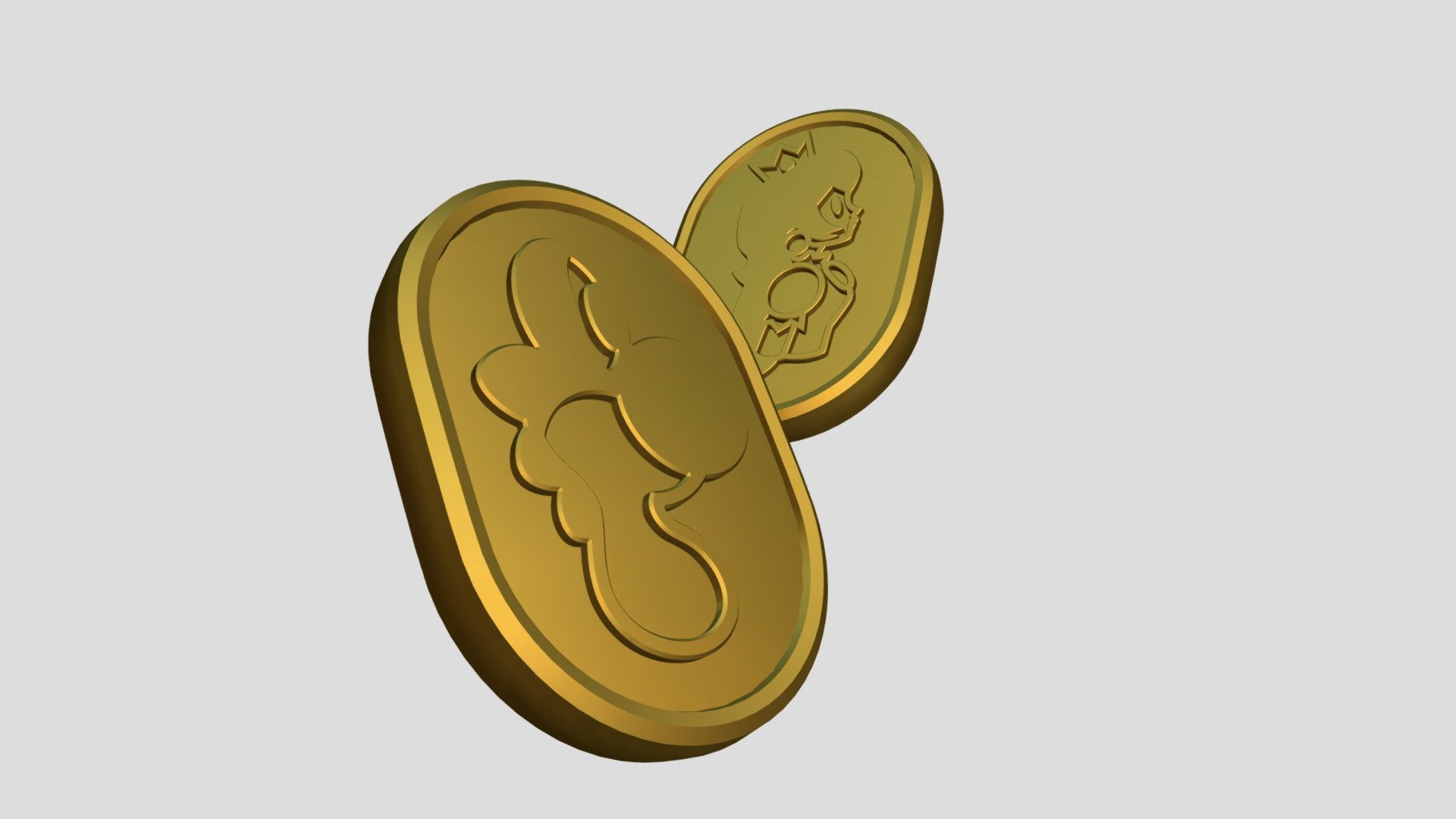 3D Print: Dragon/Peach Coin (Super Mario World)
