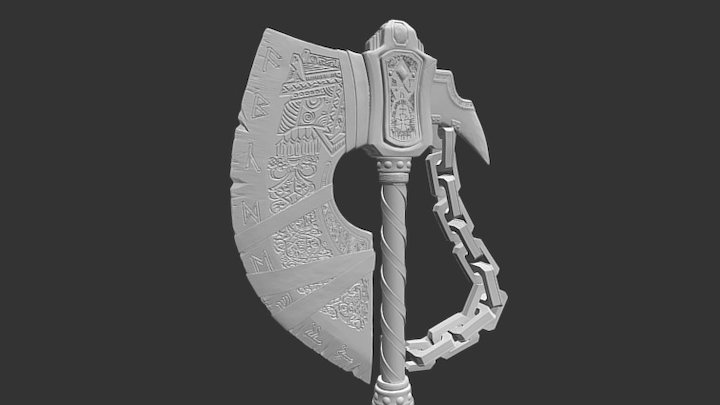King's Axe WIP 3D Model
