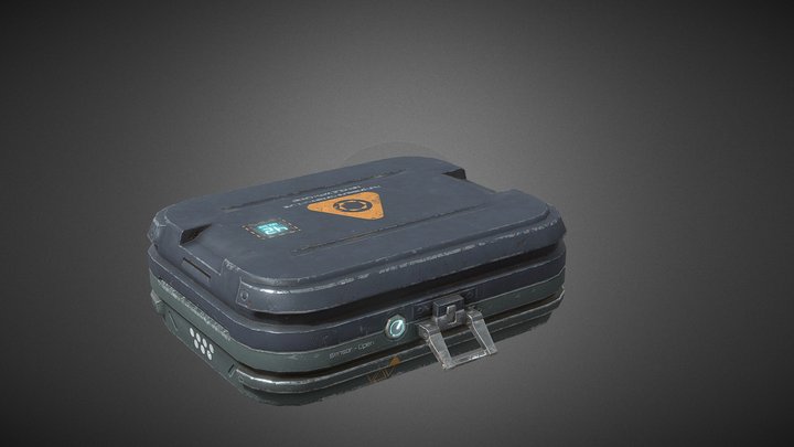Futuristic Suitcase [anim.] 3D Model