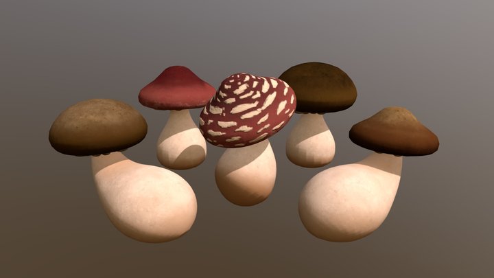 Rabbit Repair - Modular Mushroom House Bases #1 3D Model