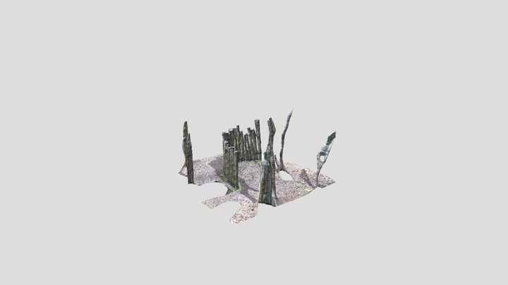 Forest Logs walls 3D Model