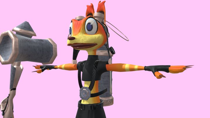 Daxter rework with weapon 3D Model