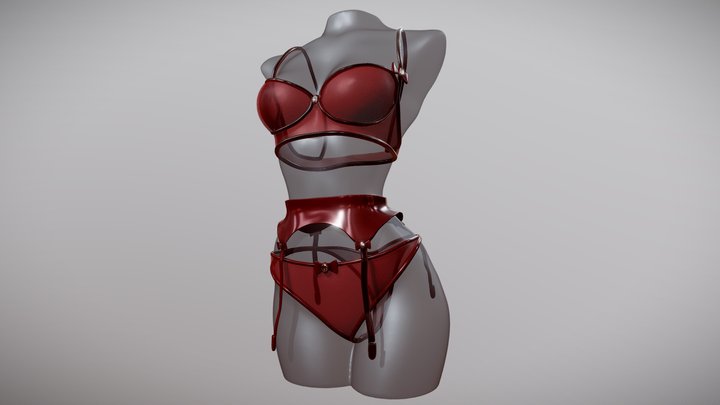 High Thong Panties, 3D Asset