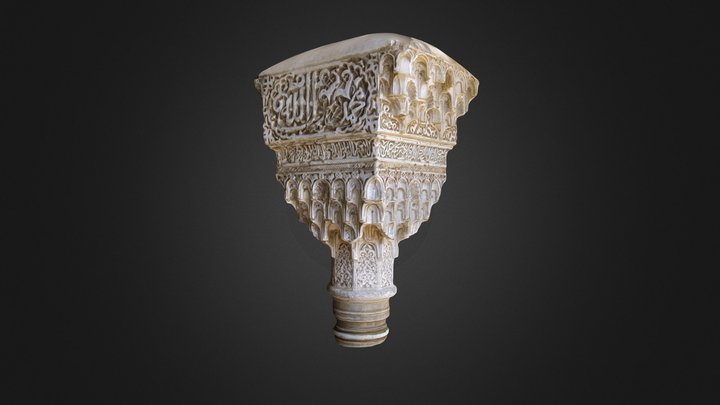 Column in the Alhambra, Granada 3D Model