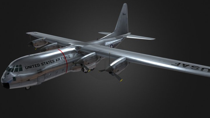 YC-130(Prototype of C-130) 3D Model
