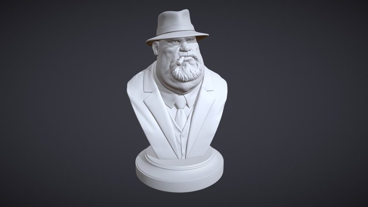 Mafia Boss Var A - 3D Print Ready 3D Model