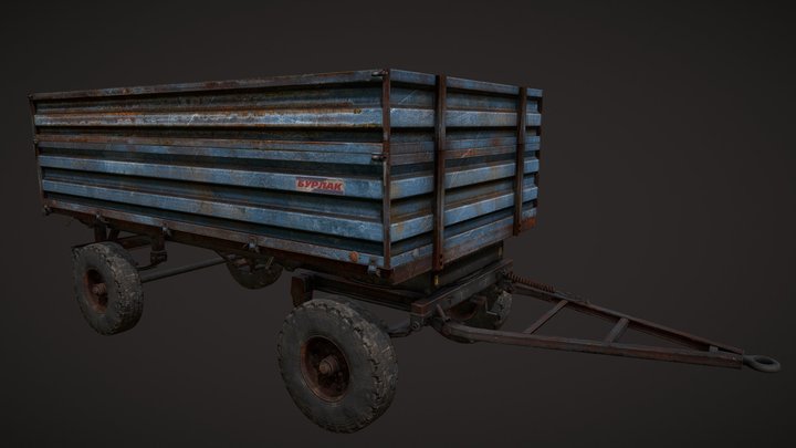 Tractor Trailer (Тракторный прицеп) 3D Model