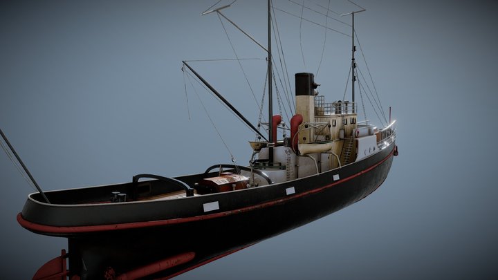 Steam Tug 3D Model