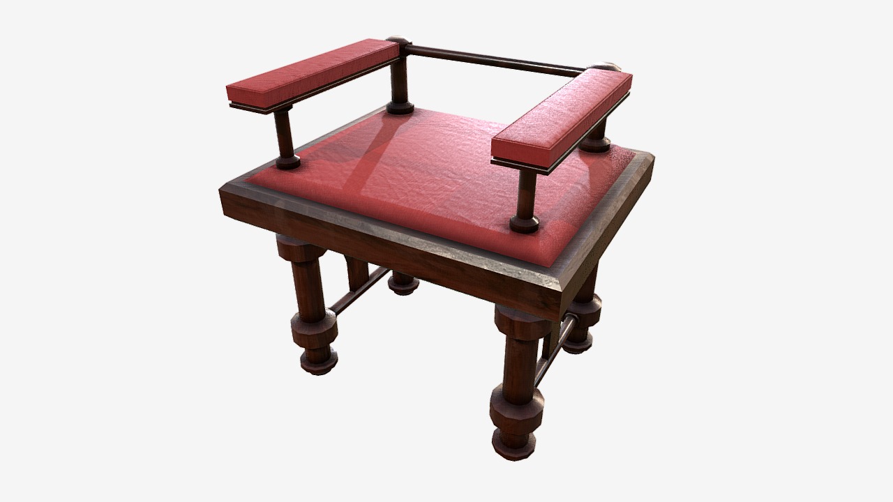 3D model Chair - This is a 3D model of the Chair. The 3D model is about a pink and red chair.