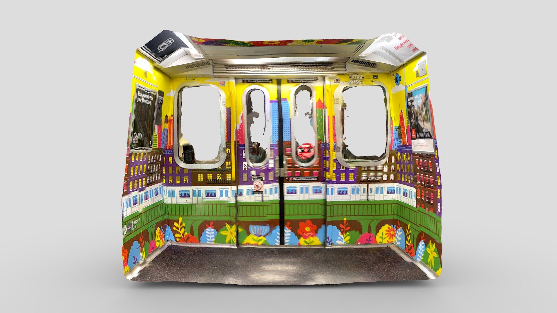Day 9: Boyoun Kim subway car