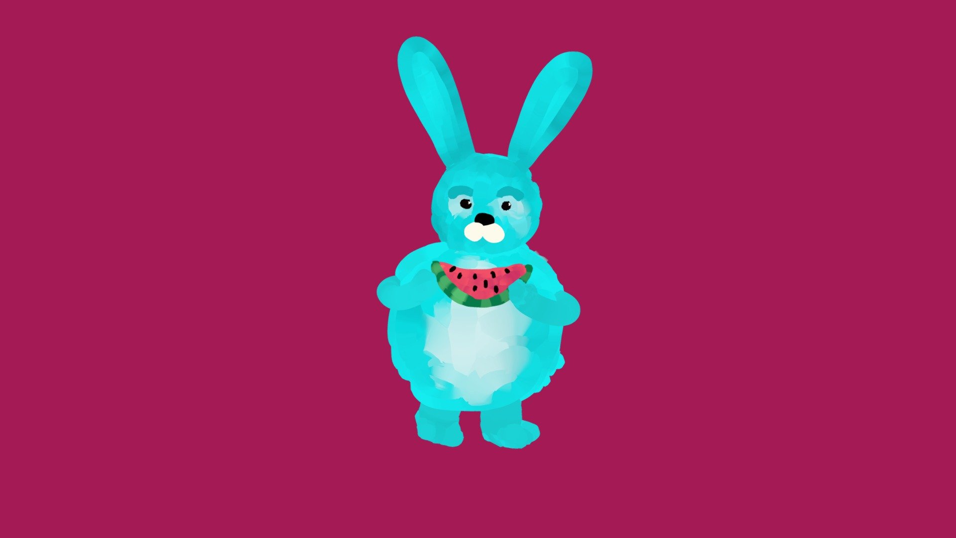 Blue Rabbit - 3D model by marikino [11d6cd6] - Sketchfab