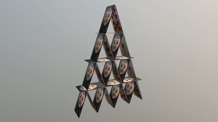 Card Stack 3D Model