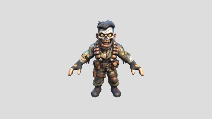 Zombie Soldier 3D Model