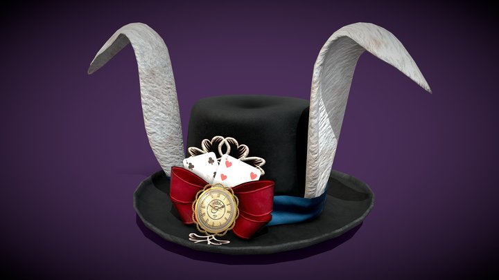 Alice in Wonderland Top Hat / Mad Hatter hat LP 3D Model