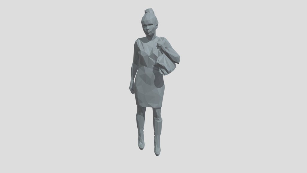 Lowpoly Female Walking