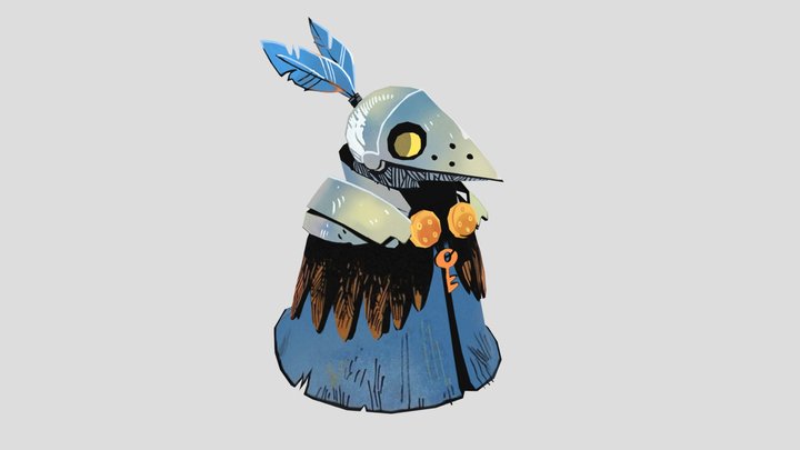Bird Knight 3D Model