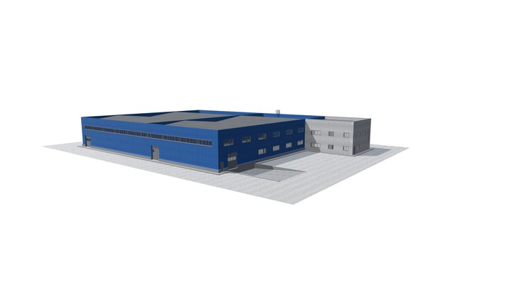 Пристройка к производственному корпусу 3D Model