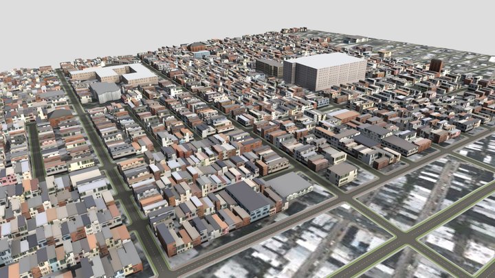 Philadelphia City 3D model test 3D Model