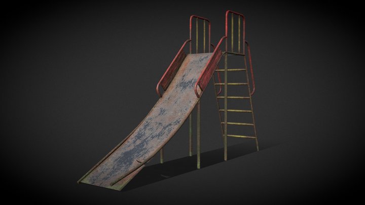 Abandoned children's slide 3D Model