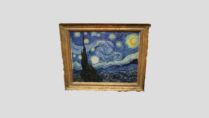 Starry Night by Van Gogh 3D Model