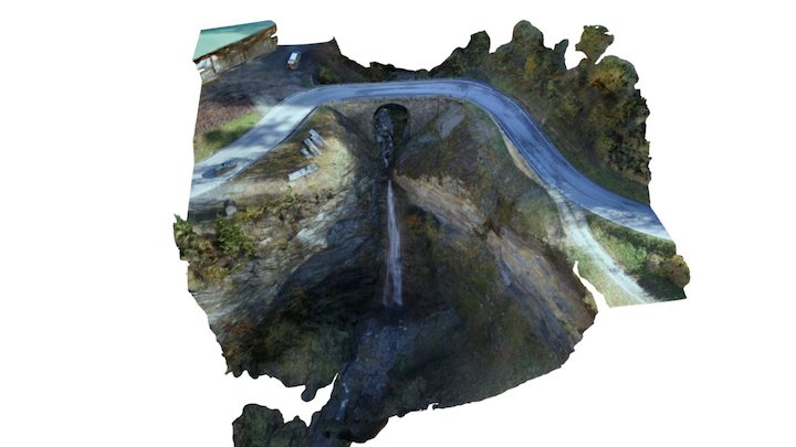 Projektstudie neue Brücke Uorsertobel, Valsertal 3D Model