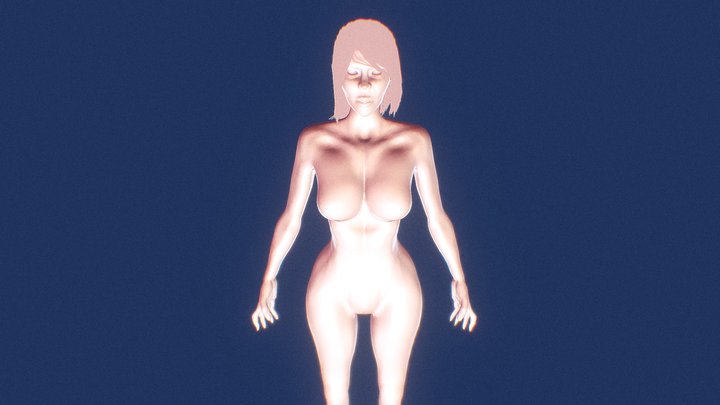 "Realistic Female Sculpt – Hair & Skin" 3D Model