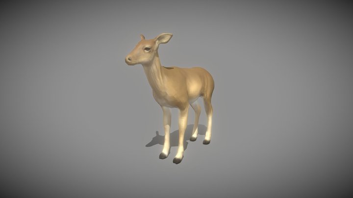 LowPoly Deer 3D Model