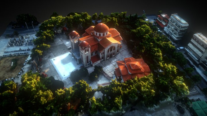 Saint Barbara Interactive Map (Θεσσαλονίκη) 3D Model
