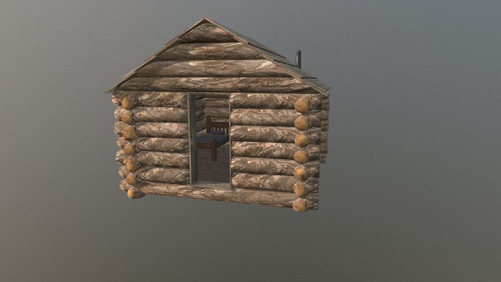 Log Cabin 3D Model