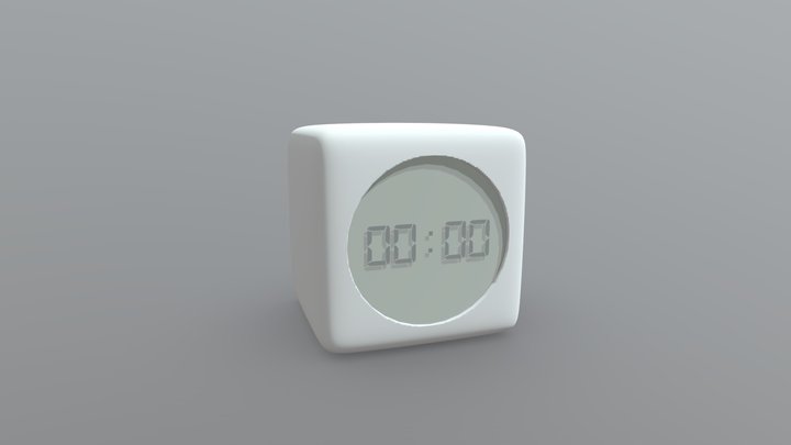 Digital Alarm Clock 3D Model
